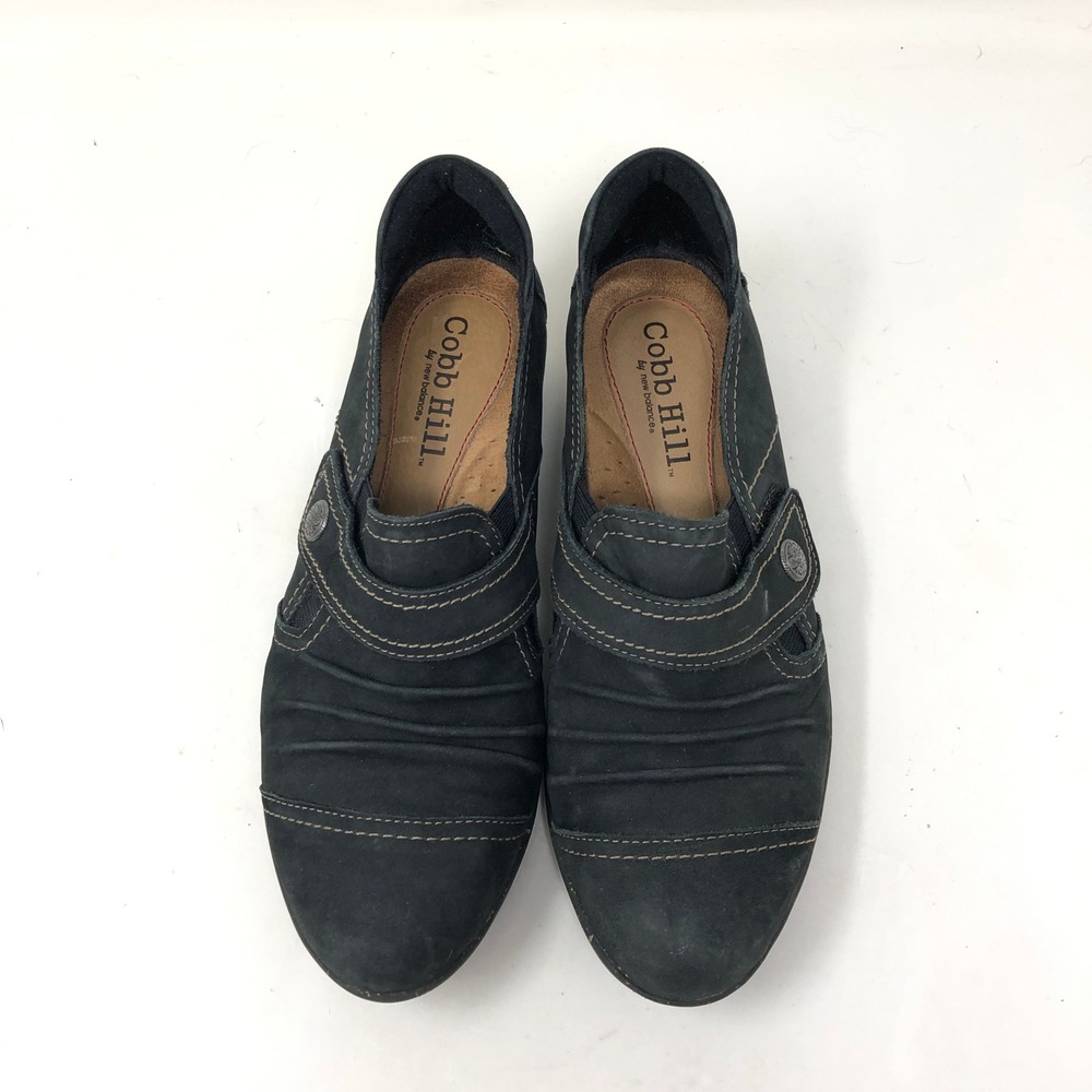 Cobb Hill Women's 9 Nadine Loafer Black Leather Ruched Slip On Comfort Shoe - Picture 3 of 9